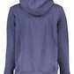 Blue Cotton Women Hoodie