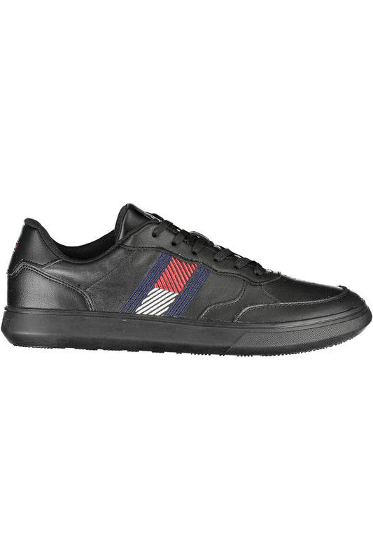 Black Leather Men Sneaker