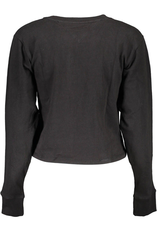 Black Cotton Women T-Shirt