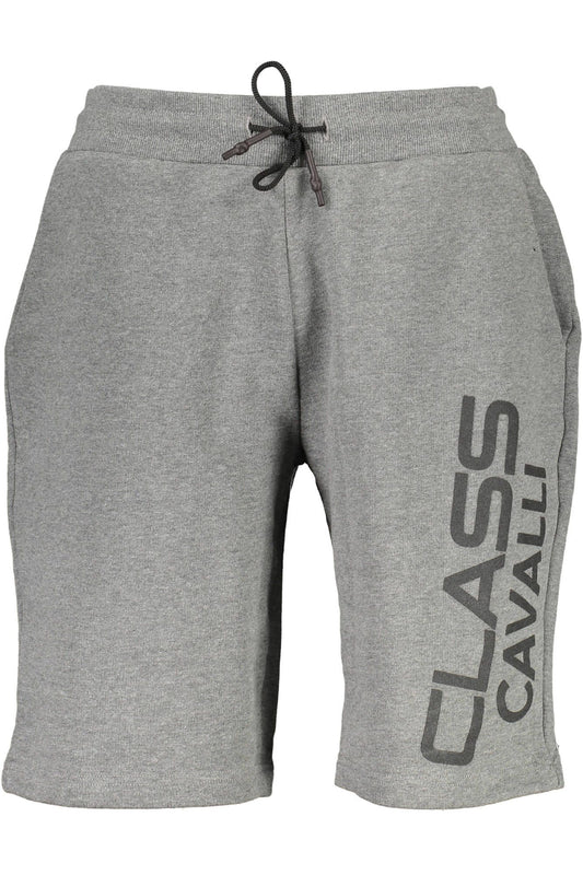 Gray Cotton Men Sporty Short