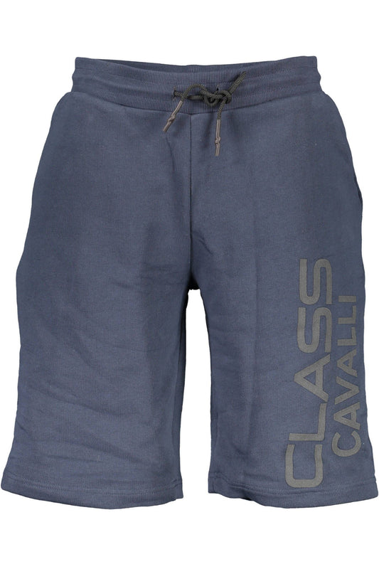 Blue Cotton Men Shorts