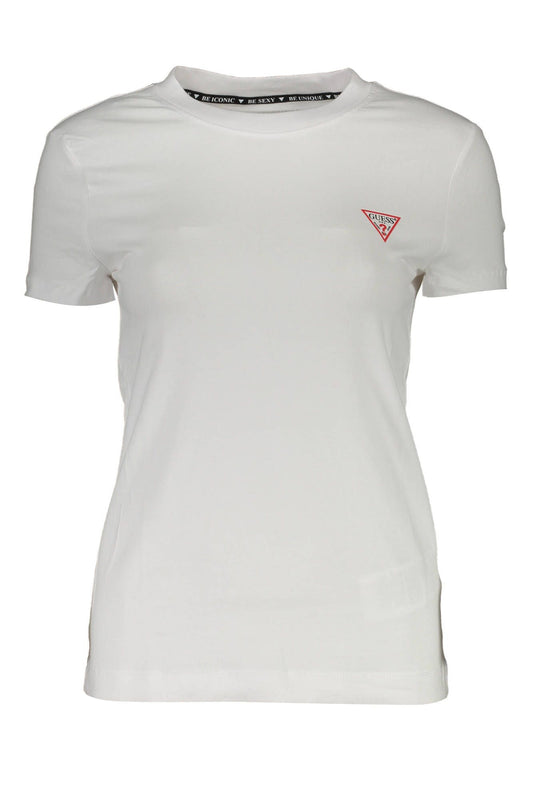 White Cotton Women T-Shirt