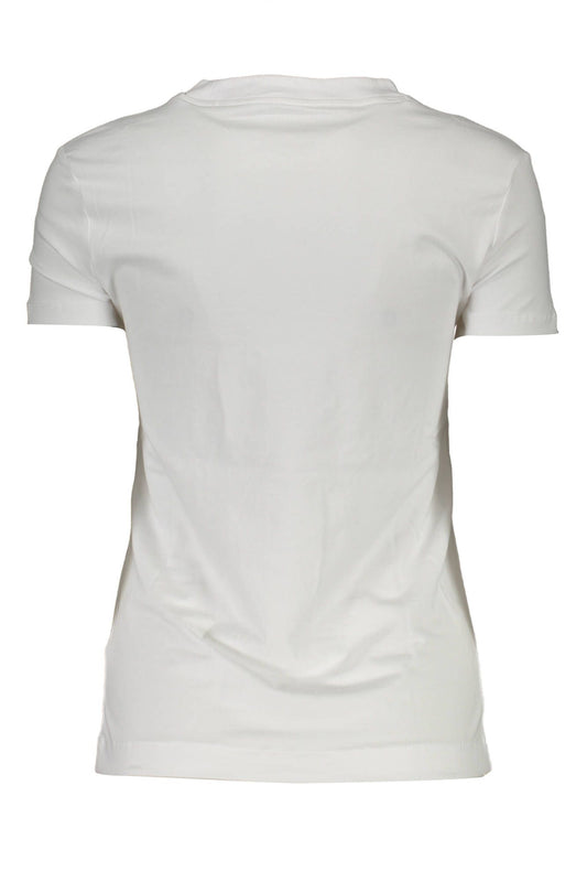 White Cotton Women T-Shirt