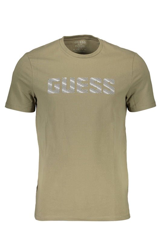 Green Cotton Men T-Shirt