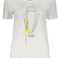 White Cotton Women T-Shirt