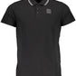 Black Cotton Men Polo Shirt