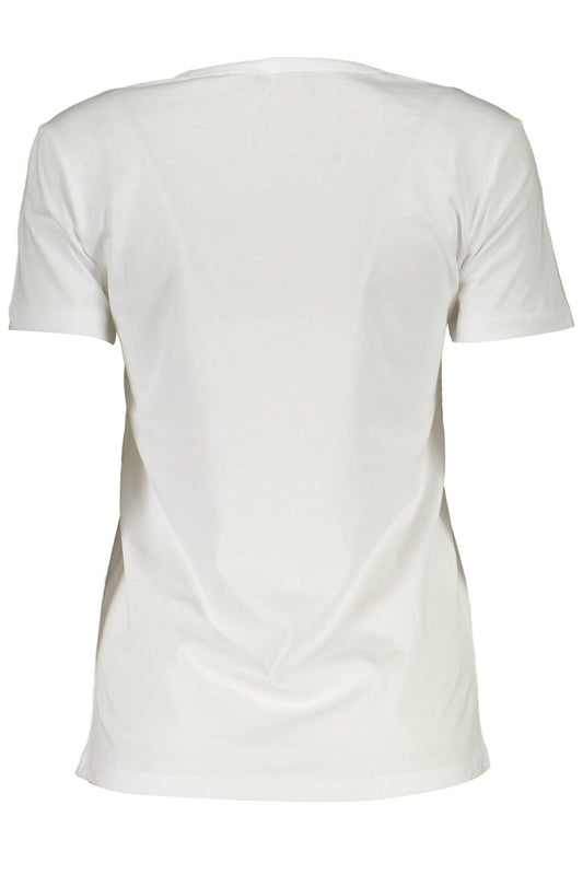 White Cotton Women T-Shirt