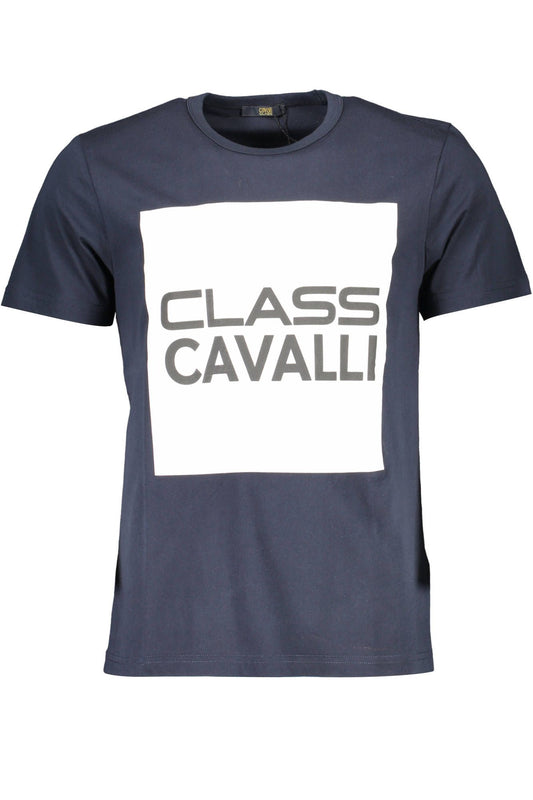 Blue Cotton Men T-Shirt