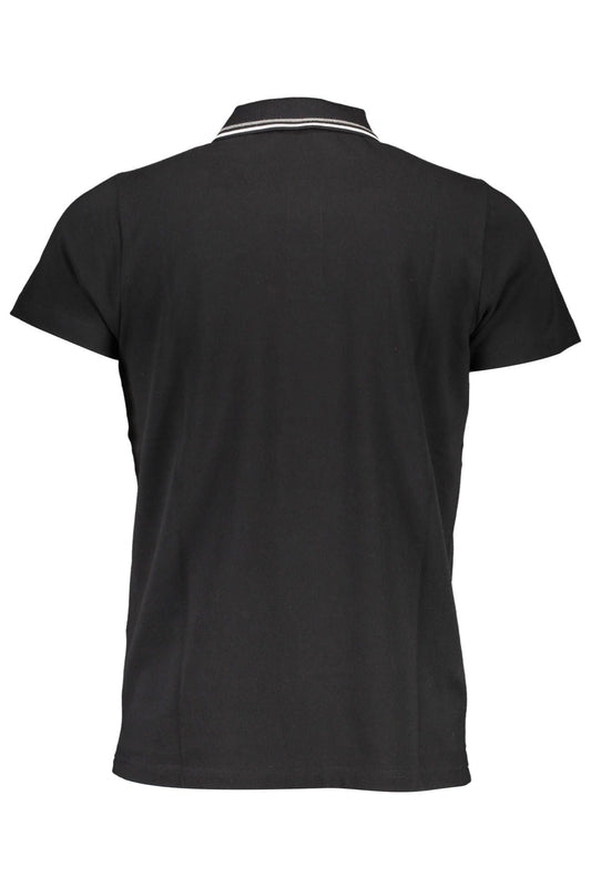 Black Cotton Men Polo Shirt