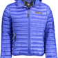 Blue Polyester Men Jacket