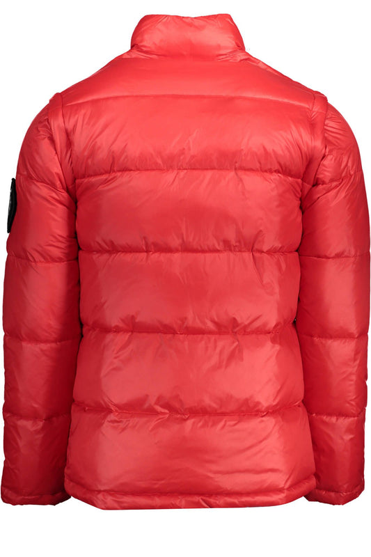 Red Polyamide Men Jacket