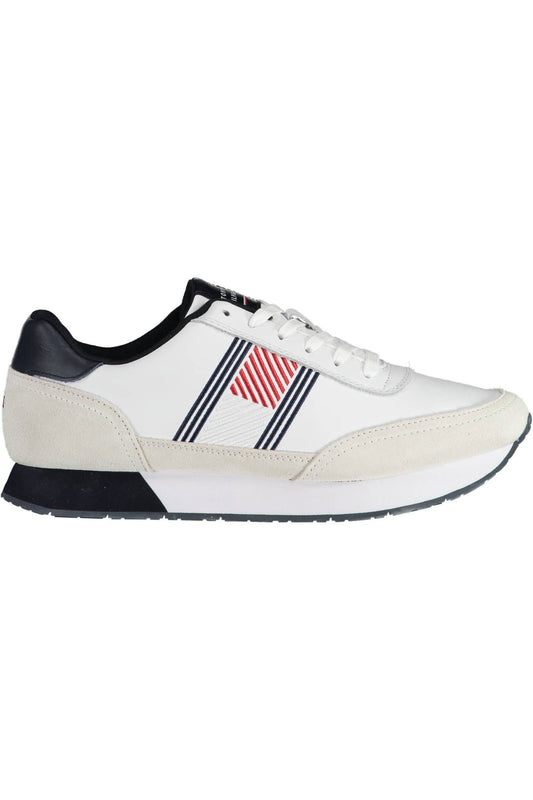 White Polyester Men Sneaker