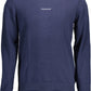 Blue Cotton Men Sweater