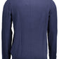 Blue Cotton Men Sweater