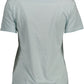 Light Blue Cotton Women T-Shirt