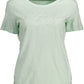 Green Cotton Women T-Shirt