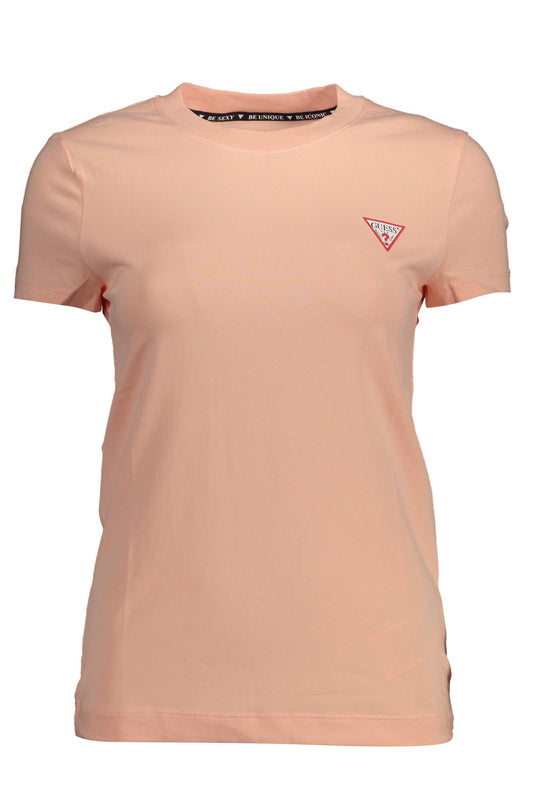 Pink Cotton Women T-Shirt