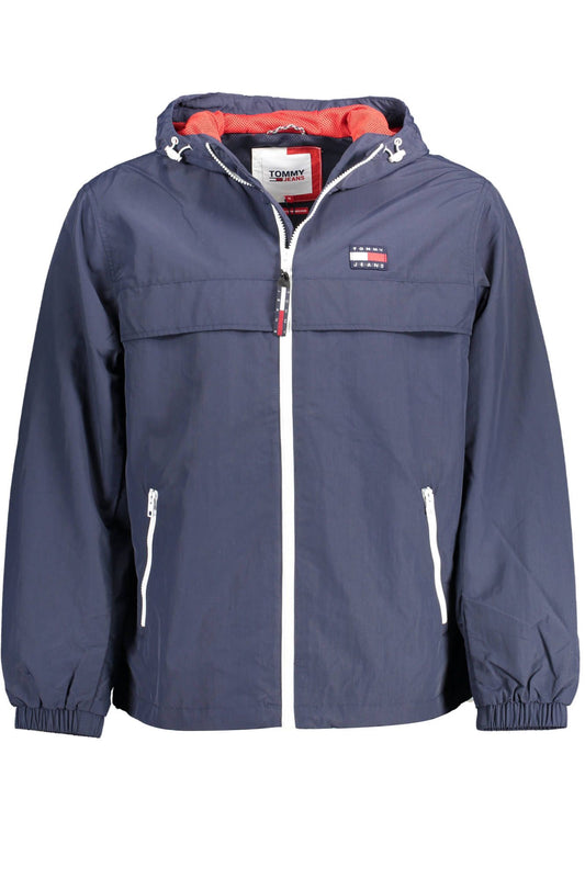 Blue Polyamide Men Jacket