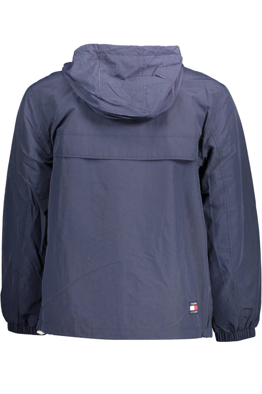 Blue Polyamide Men Jacket