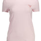 Pink Cotton Women T-Shirt