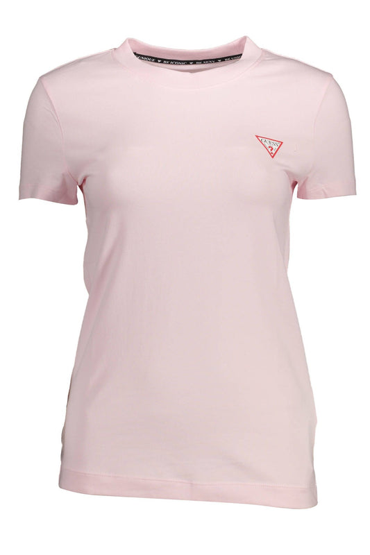 Chic Pink Logo Tee with Organic Cotton