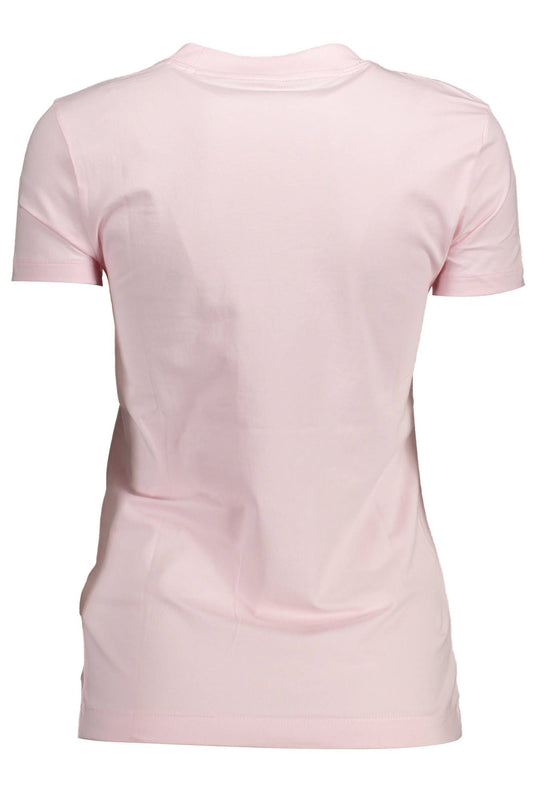 Pink Cotton Women T-Shirt
