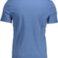 Blue Cotton Men T-Shirt