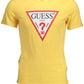 Yellow Cotton Men TShirt