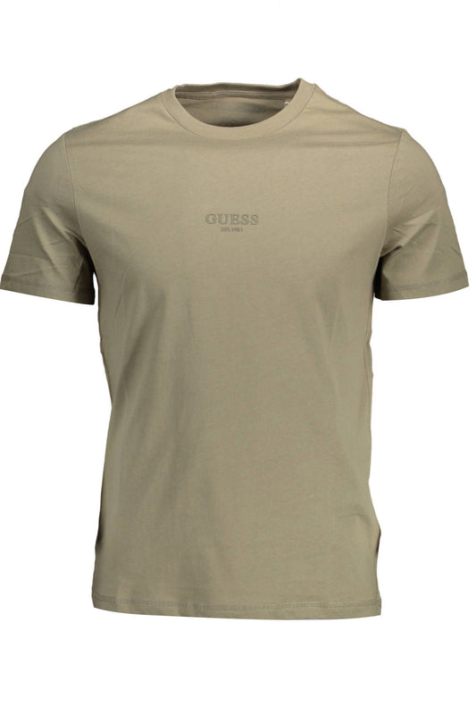 Green Cotton Men T-Shirt