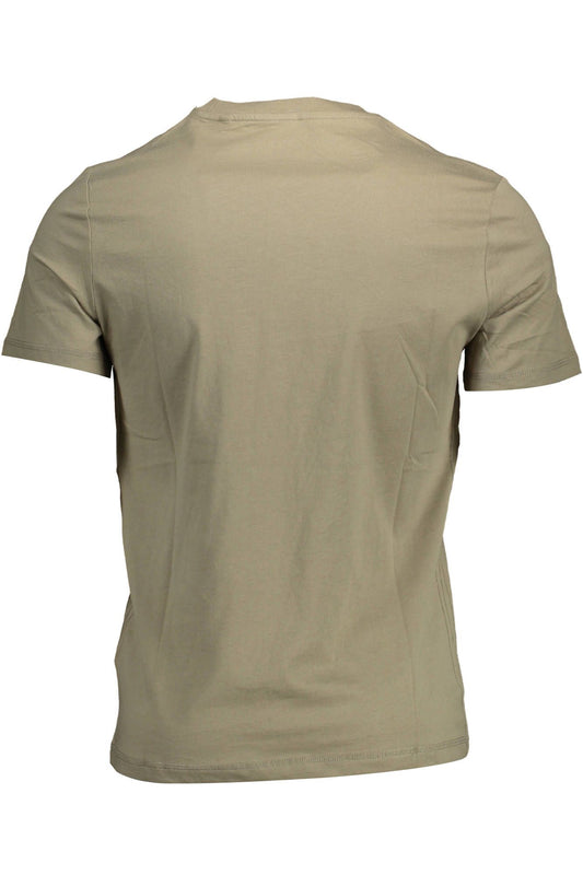Green Cotton Men T-Shirt
