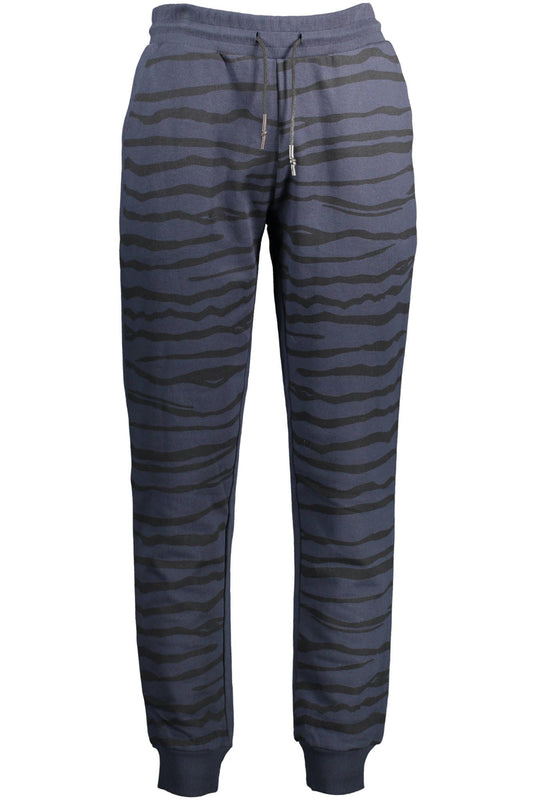 Blue Cotton Men Trouser