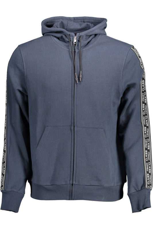 Blue Cotton Men Sweatshirt