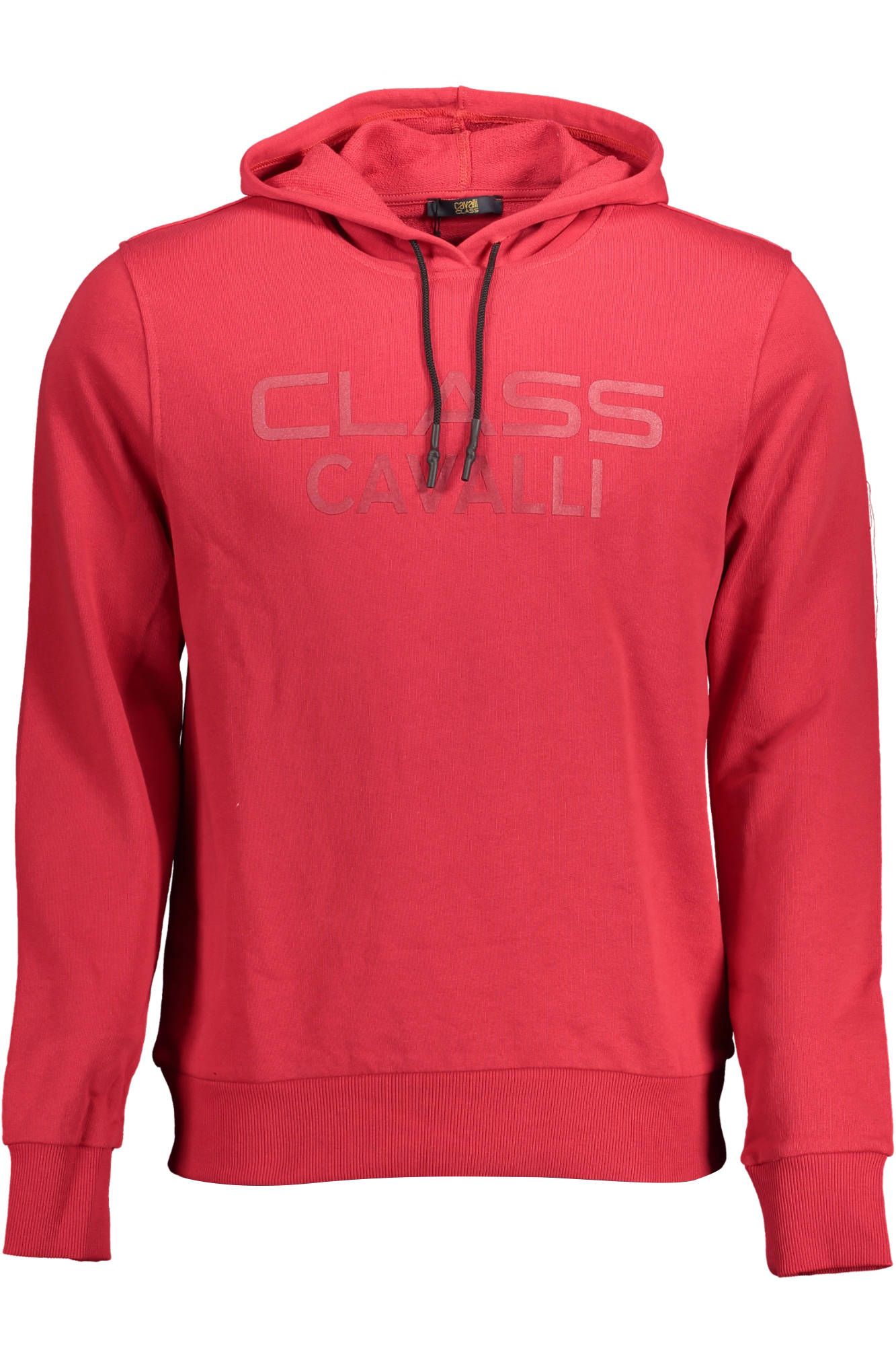 "Red Cotton Men's Hooded Sweater"