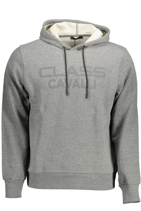 Gray Cotton Men's Hooded Sweater