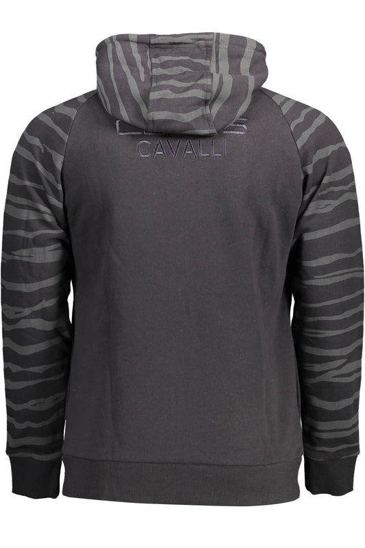 Black Cotton Men Sweater
