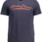 Blue Cotton Men T-Shirt