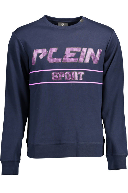 Blue Cotton Men Sweater