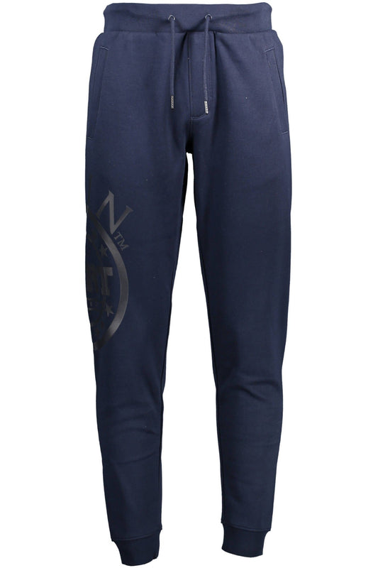 Blue Cotton Men Pant