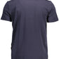 Blue Cotton Men T-Shirt
