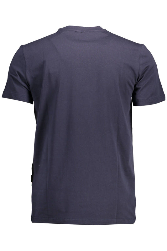 Blue Cotton Men T-Shirt