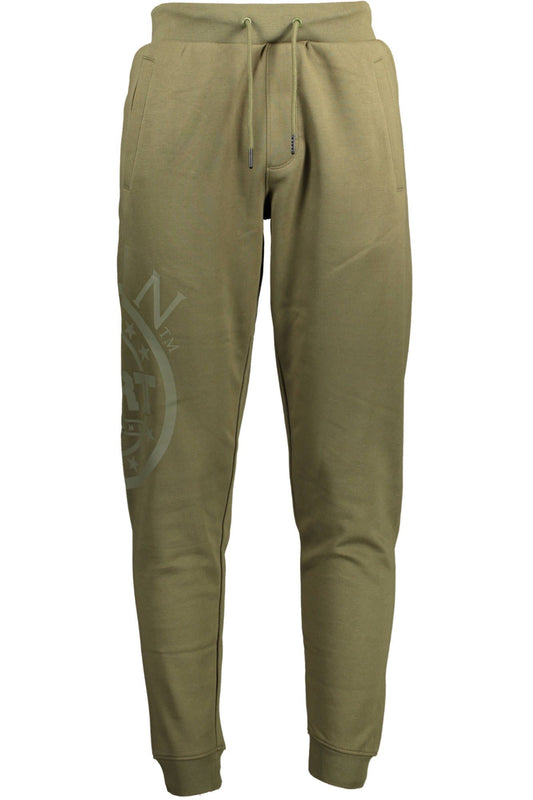 Green Cotton Men Pant