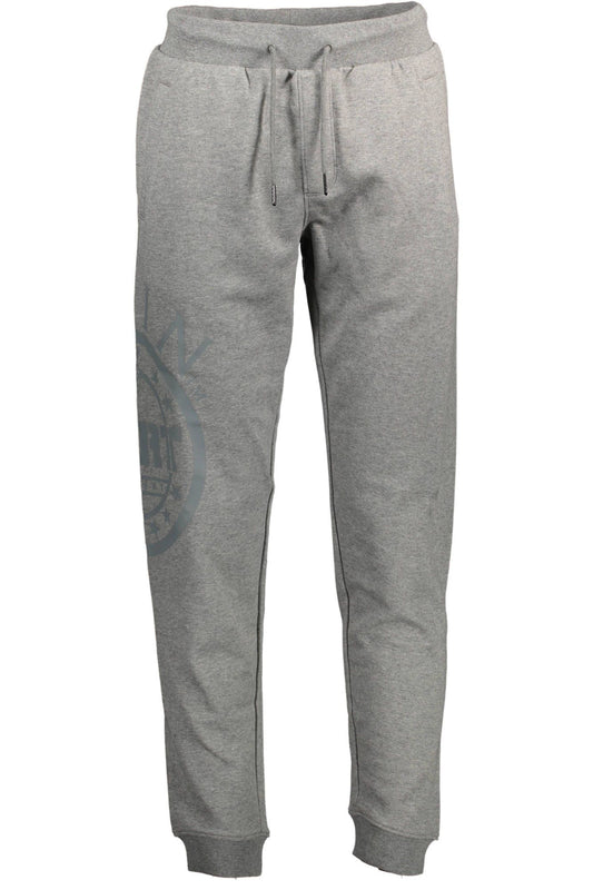 Gray Cotton Men Sports Trouser