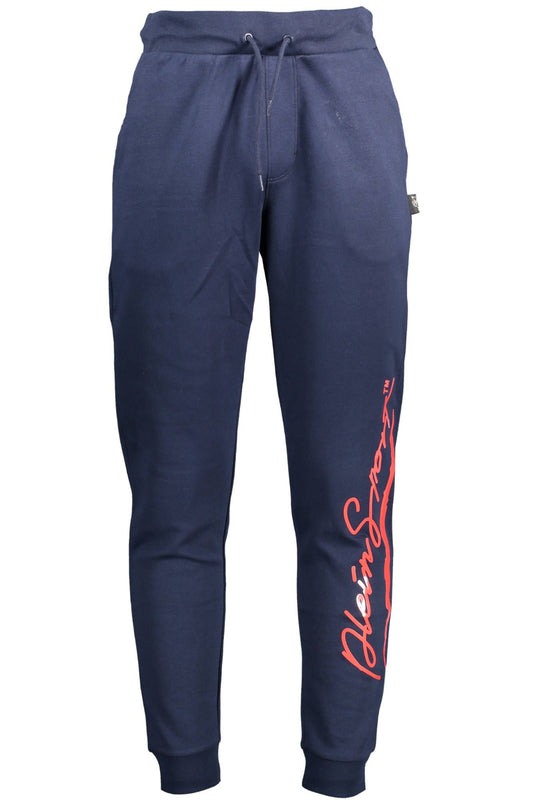 Blue Cotton Men Pants