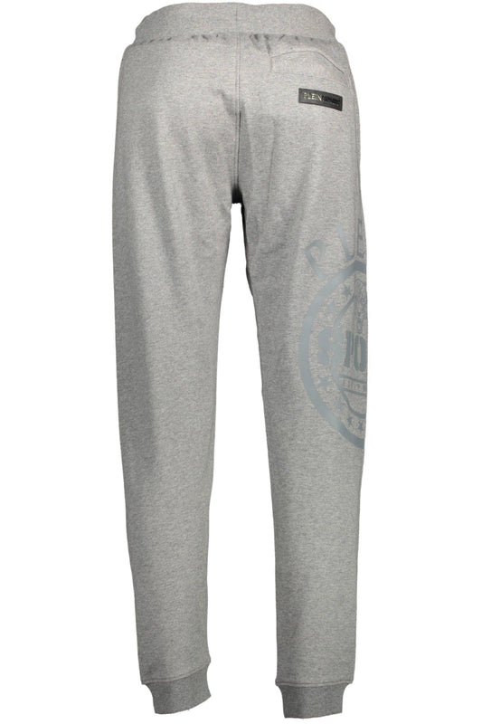 Gray Cotton Men Sports Trouser