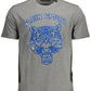 Gray Cotton Men T-Shirt