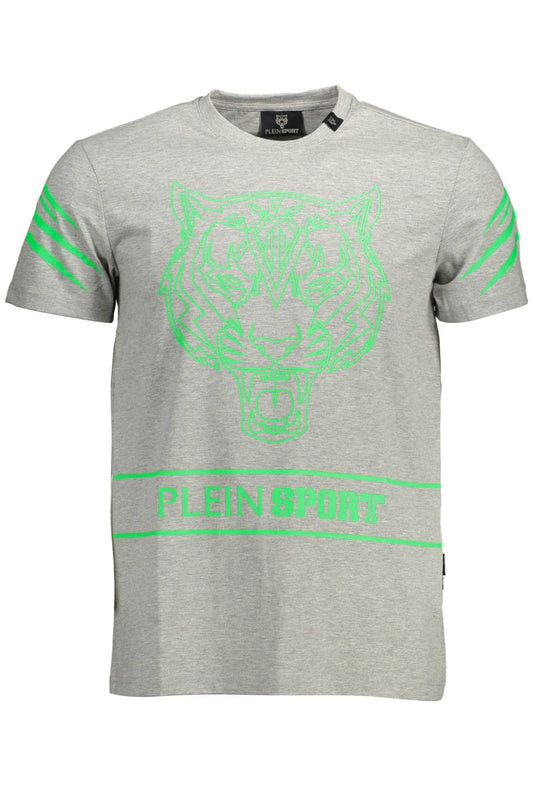 Gray Cotton Men T-Shirt