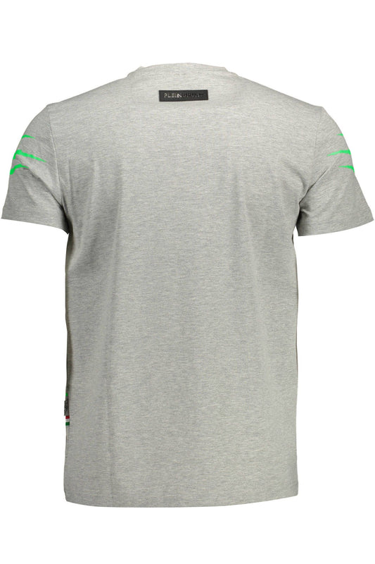 Gray Cotton Men T-Shirt