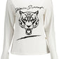 White Cotton Women T-Shirt