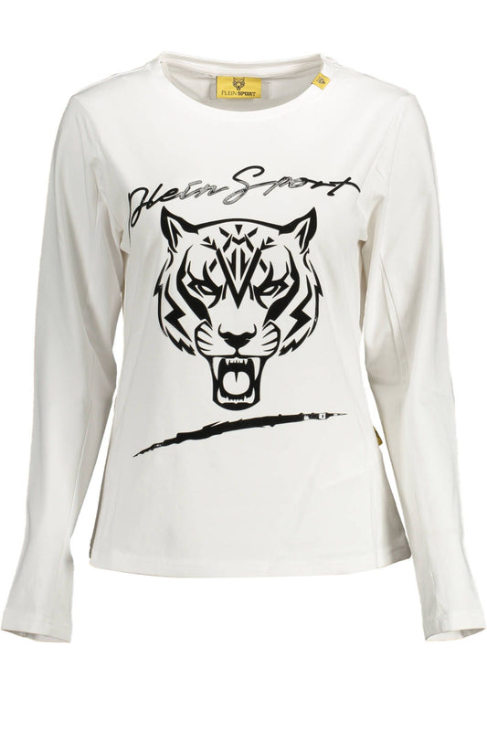 White Cotton Women T-Shirt