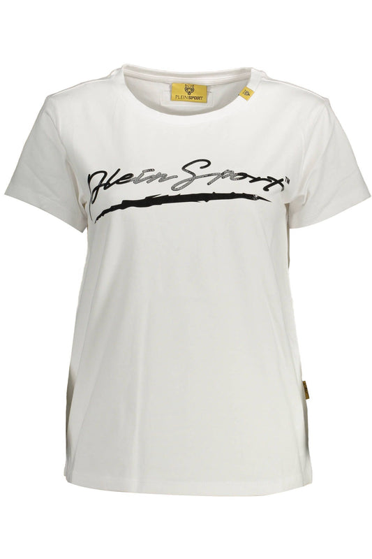 White Cotton Women T-Shirt